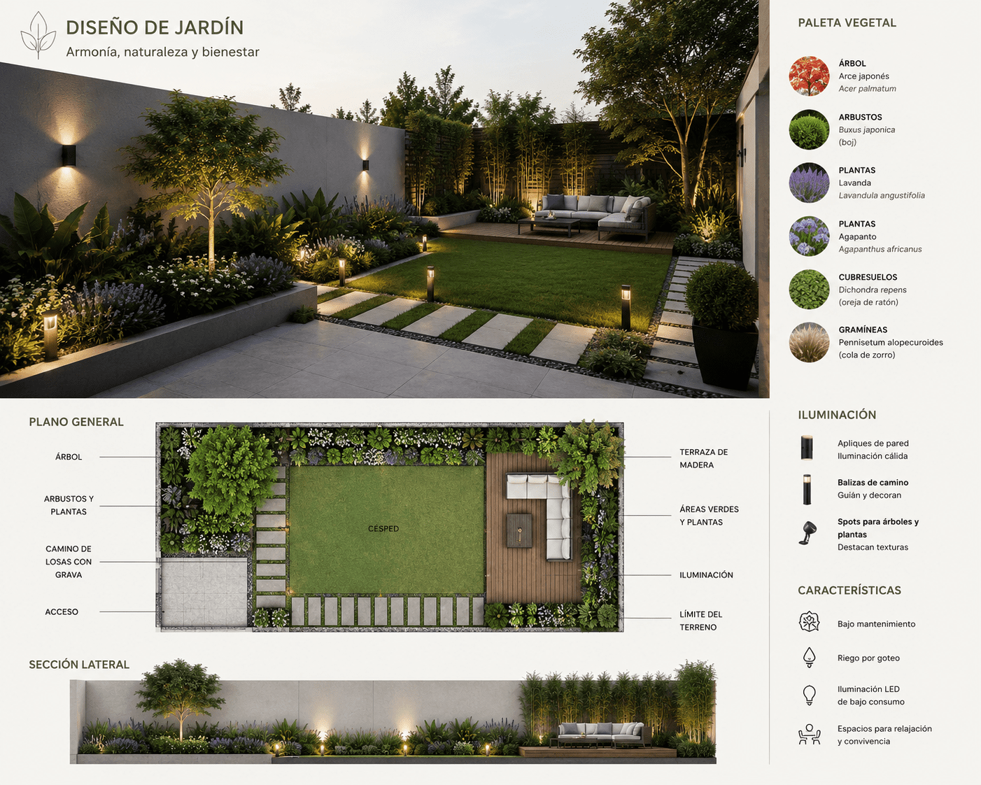 diseño de jardin para casas