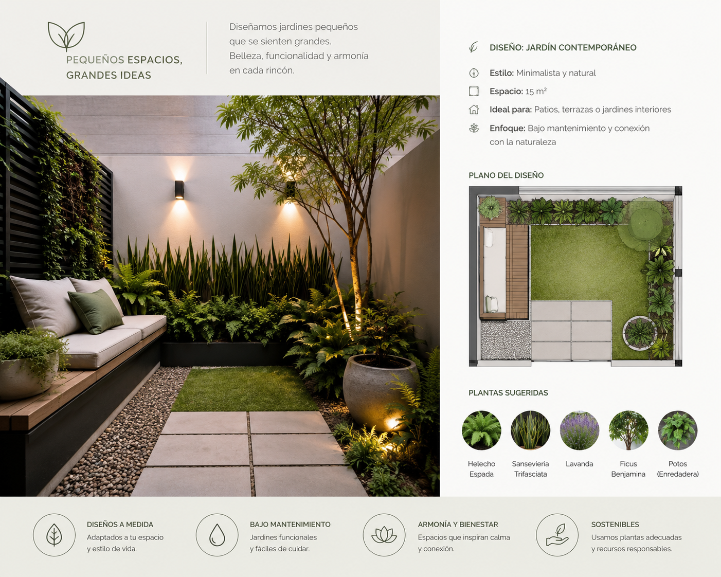 diseño de jardin pequeño